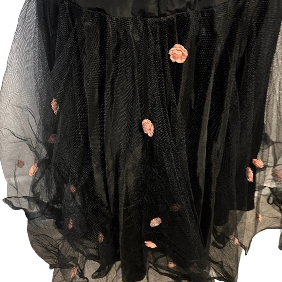 Robert Link By Fazzi California Black Pink Floral Lace Prom Dresses, Size XS - Picture 6 of 11